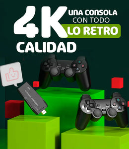 Espectacular Consola de Video Juegos Retro- 4K Inalambrica